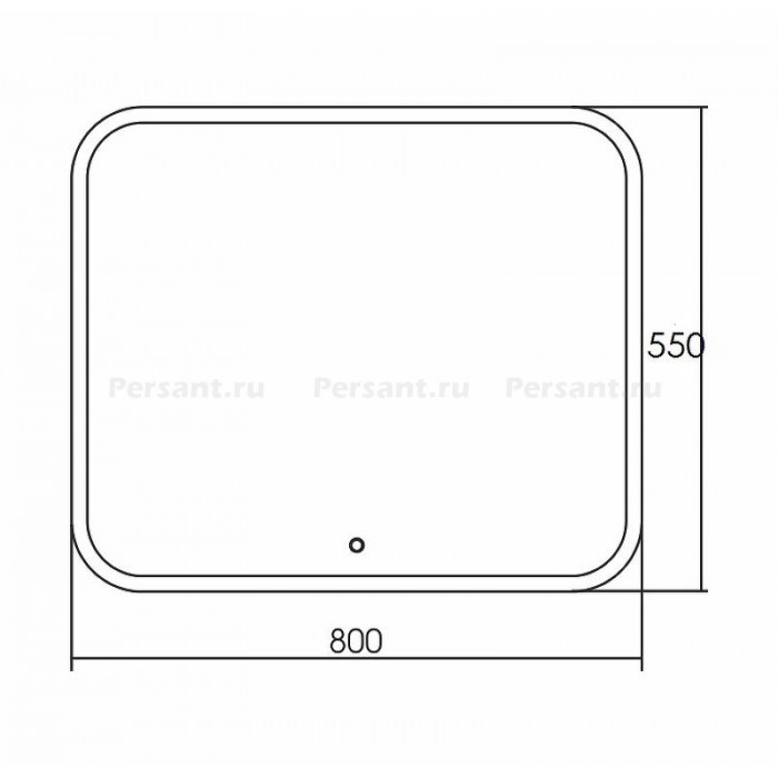 Зеркало Grossman Comfort 80 380550 с подсветкой с сенсорным выключателем