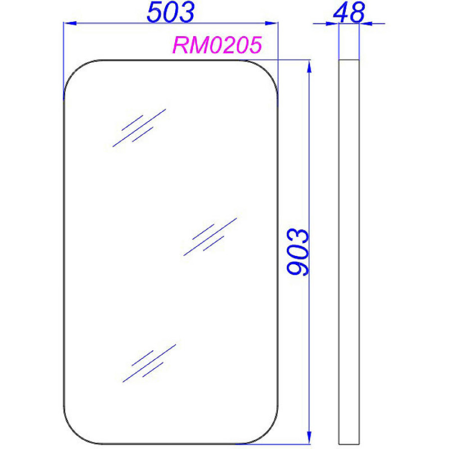 Зеркало Aqwella RM 50 RM0205W Белое