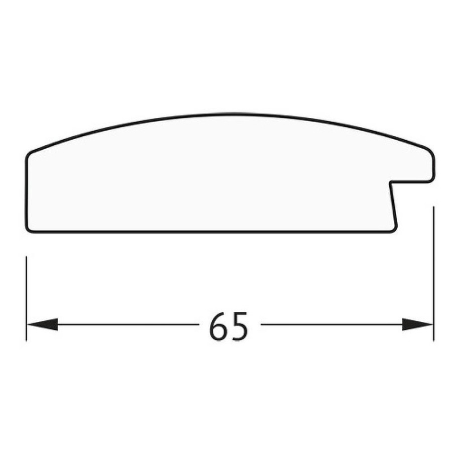 Зеркало Evoform Definite 86х66 BY 1014 в багетной раме - Орех 65 мм