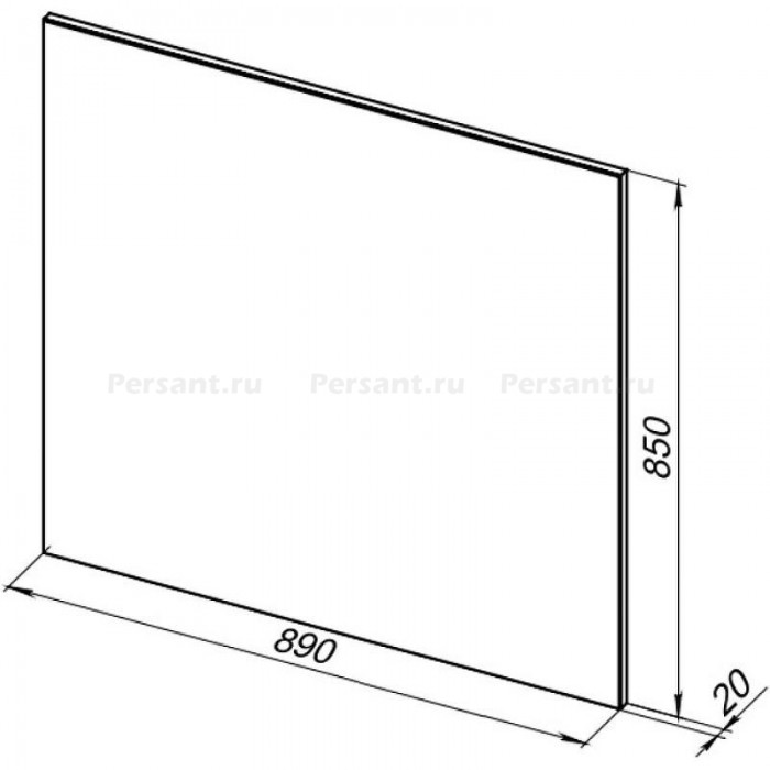 Зеркало Aquanet Lino 90 253908, белое матовое
