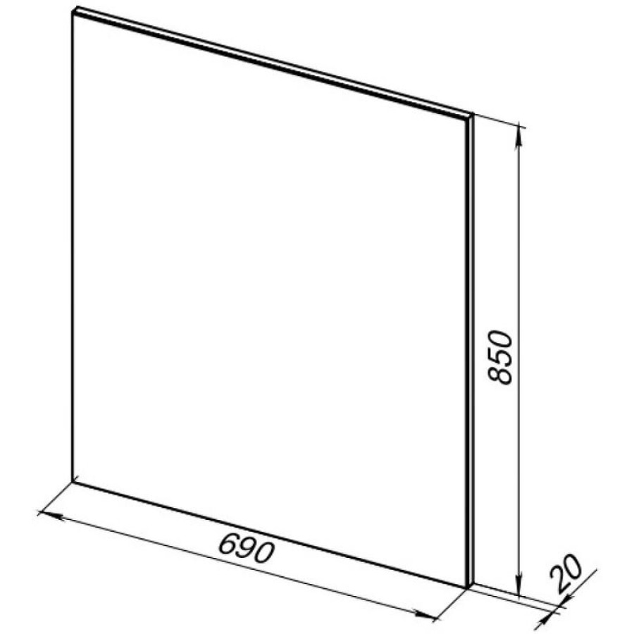 Зеркало Aquanet Lino 70 253906 Белое матовое