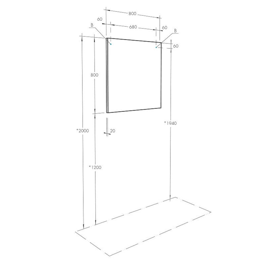 Зеркало Aquaton Рико 80 1A216502RI010 Белое