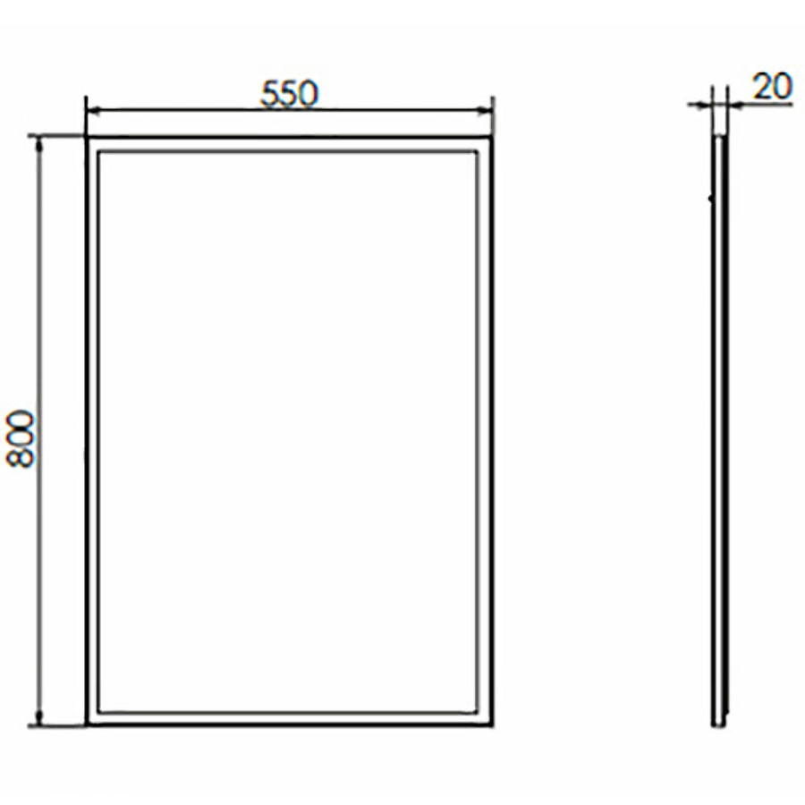 Зеркало Comforty Лозанна 55 00-00009575 Серый матовый