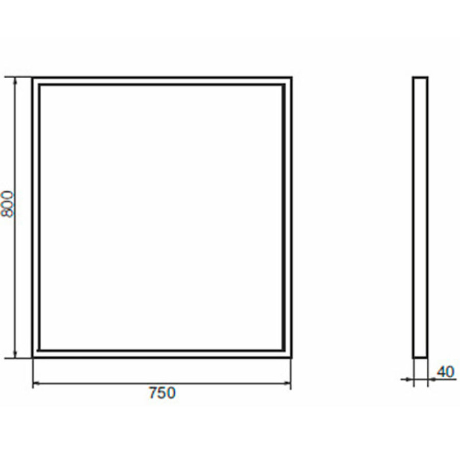 Зеркало Comforty Бредфорд 75 00-00009966 Серый графит