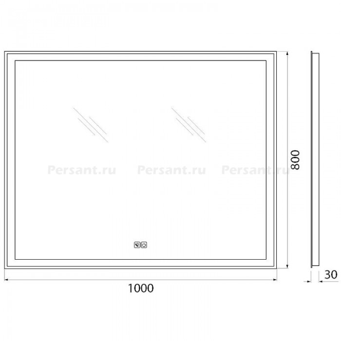 Зеркало BelBagno 100x80 SPC-GRT-1000-800-LED-TCH-PHONE с подсветкой, bluetooth и громкой связью