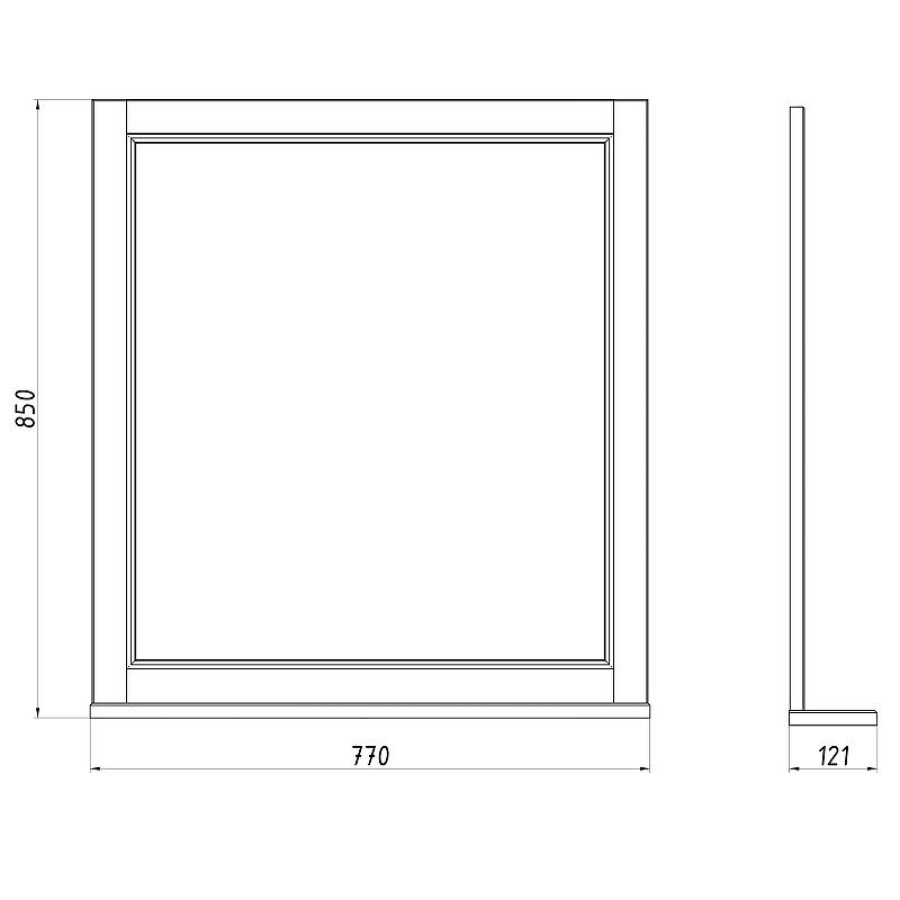 Зеркало ASB-Woodline Толедо 85 11197 Капучино