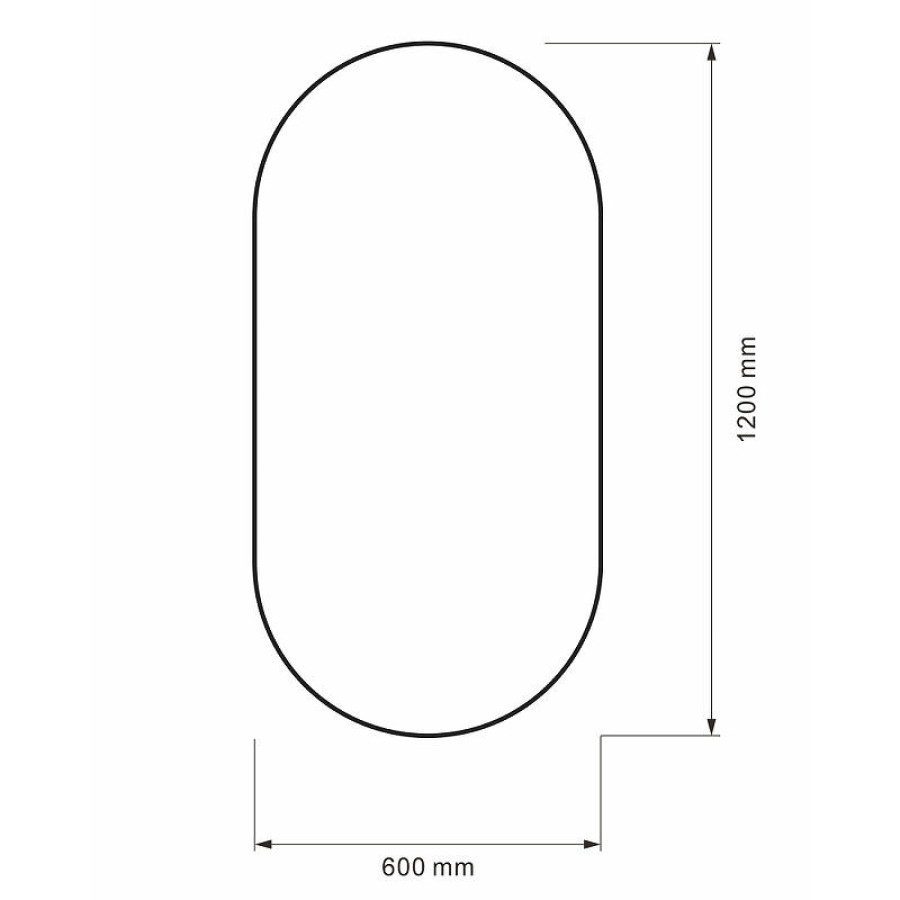 Зеркало Abber Immer Offen 60 AG6401B Черное