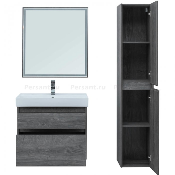 Зеркало Aquanet Nova Lite 75 242258 с подсветкой, дуб рошелье