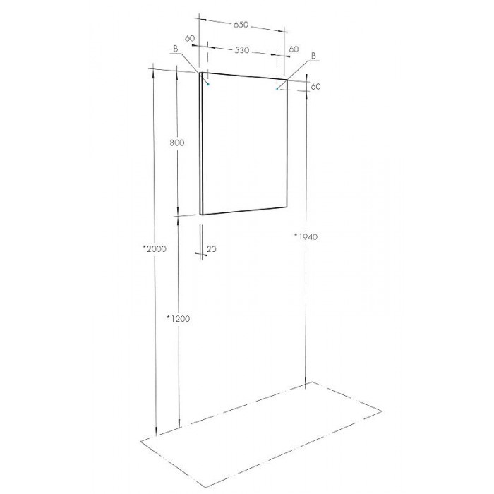 Зеркало Aquaton Рико 65 1A216402RI010 Белое
