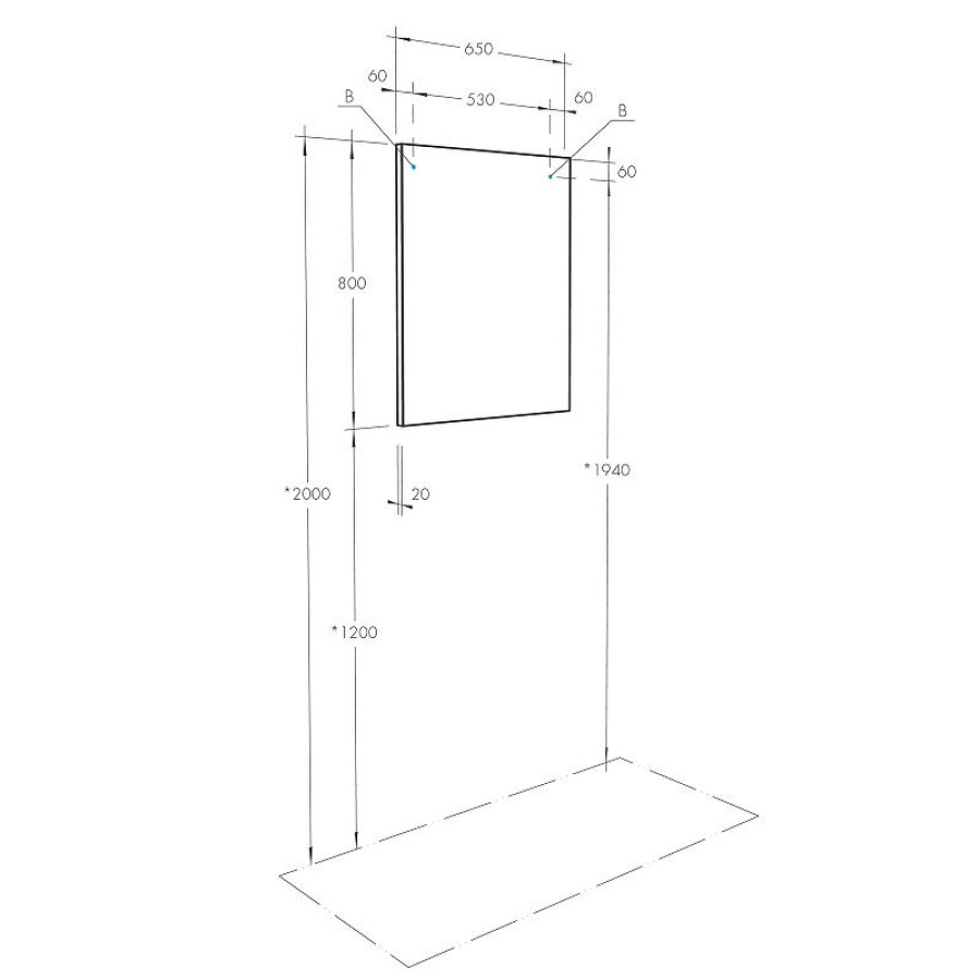 Зеркало Aquaton Рико 65 1A216402RI010 Белое