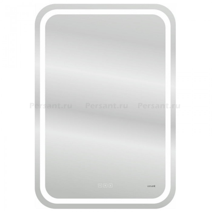 Зеркало Cersanit Led 051 Design Pro 55 KN-LU-LED051*55-p-Os с подсветкой с часами, подогревом и функцией Bluetooth