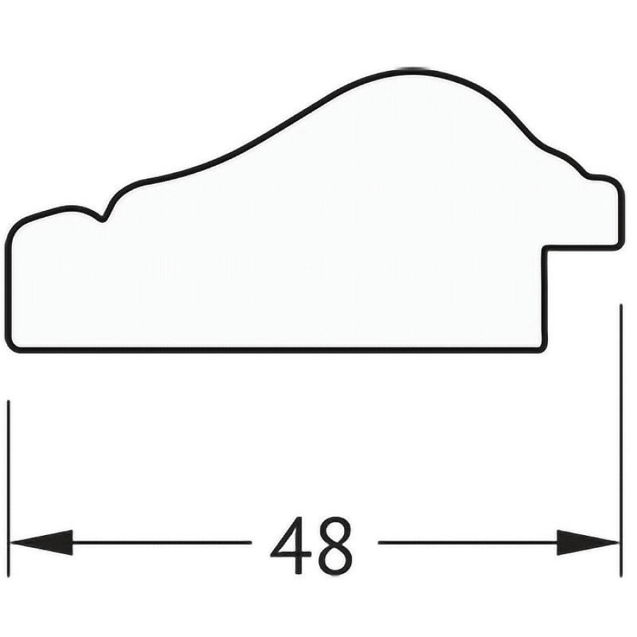 Зеркало Evoform Definite 62х62 BY 0776 в багетной раме - Алебастр 48 мм