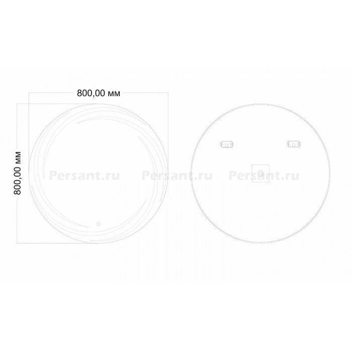 Зеркало Art&Max Romanic AM-Rom-800-800-DS-F с подсветкой с сенсорным выключателем