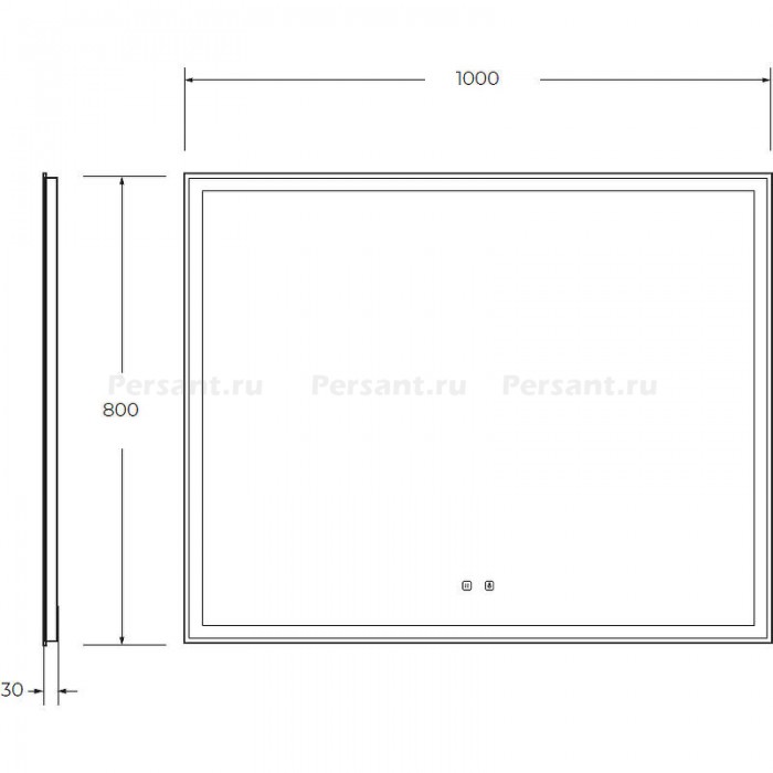 Зеркало BelBagno 100x80 SPC-GRT-1000-800-LED-TCH-SND с подсветкой с голосовым управлением и подогревом