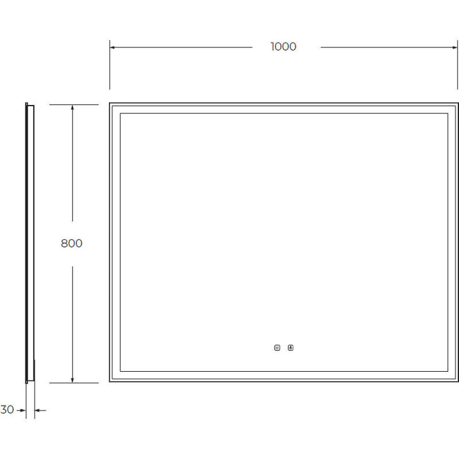 Зеркало BelBagno 100 SPC-GRT-1000-800-LED-TCH-SND с подсветкой с голосовым управлением и подогревом