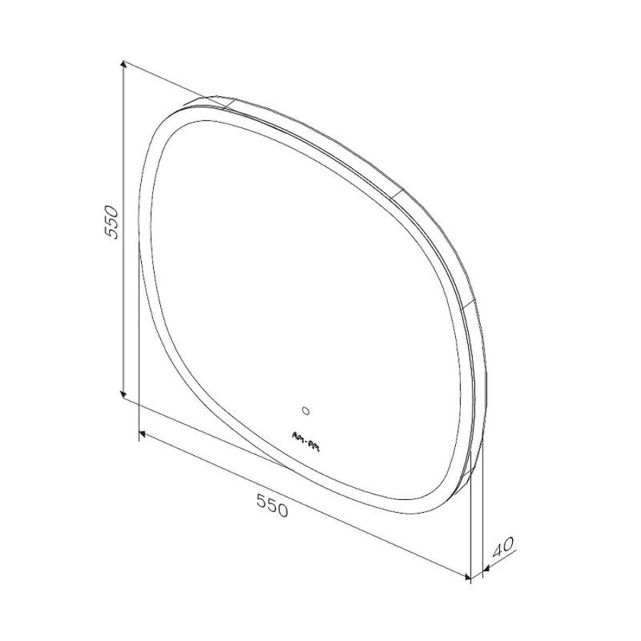 Зеркало AM.PM Func 55 M8FMOX0551WGS с подсветкой с ИК-сенсорным выключателем