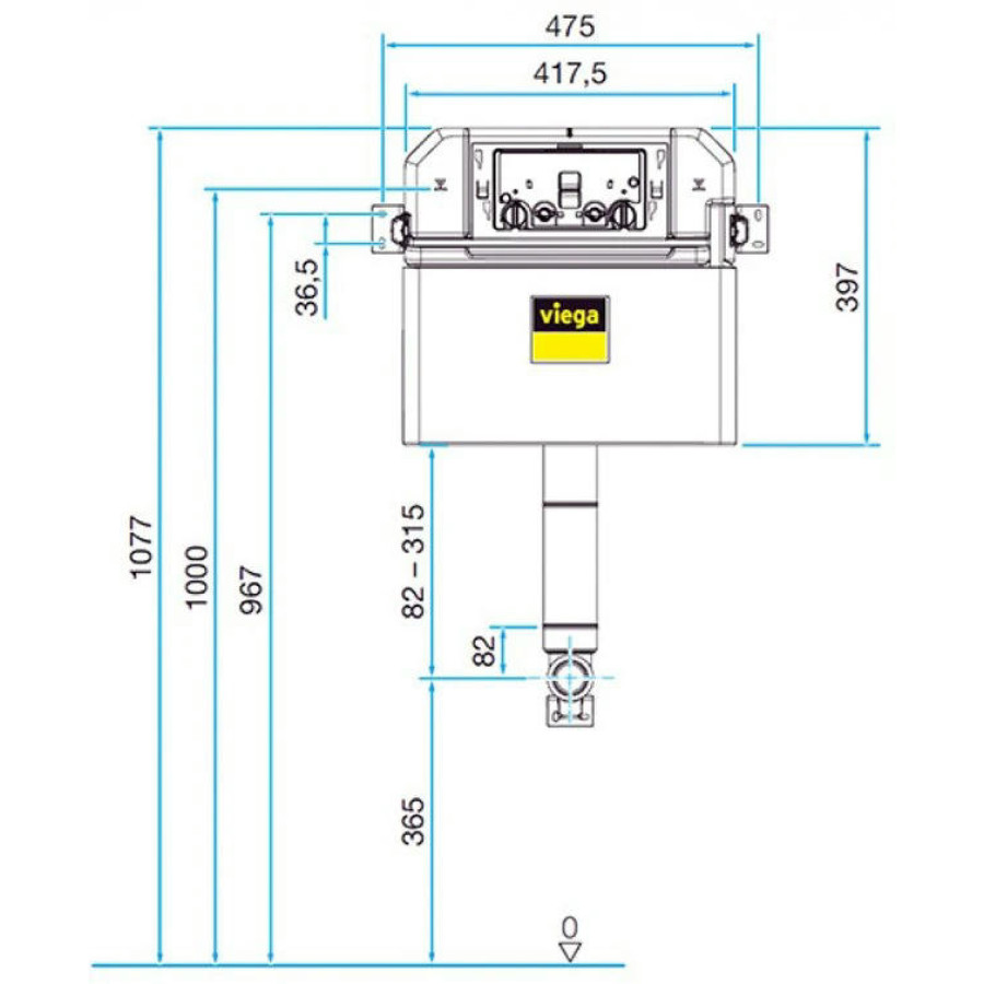 Бачок скрытого монтажа Viega Prevista Dry 771904