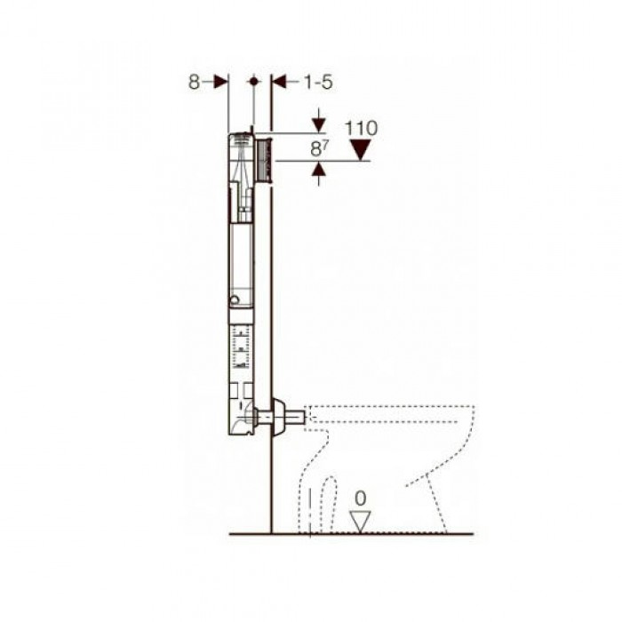 Скрытый бачок GEBERIT Sigma 8 109.791.00.1