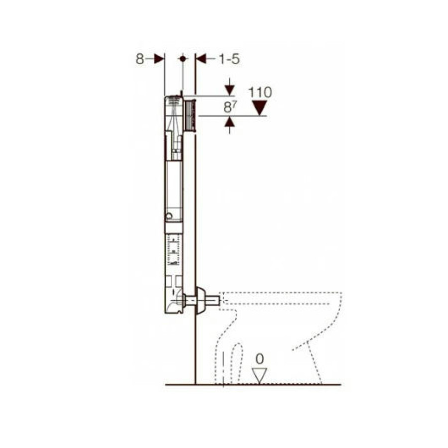 Скрытый бачок GEBERIT Sigma 8 109.791.00.1