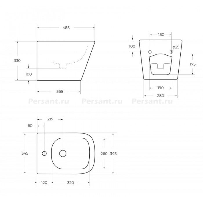 Биде подвесное BelBagno ARDENTE-R BB0520BH