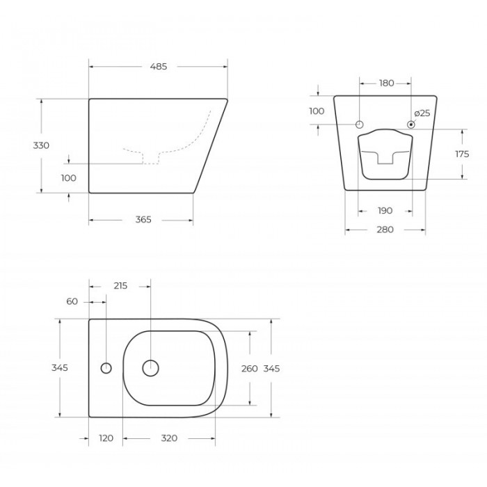 Биде подвесное BelBagno ARDENTE-R BB0520BH