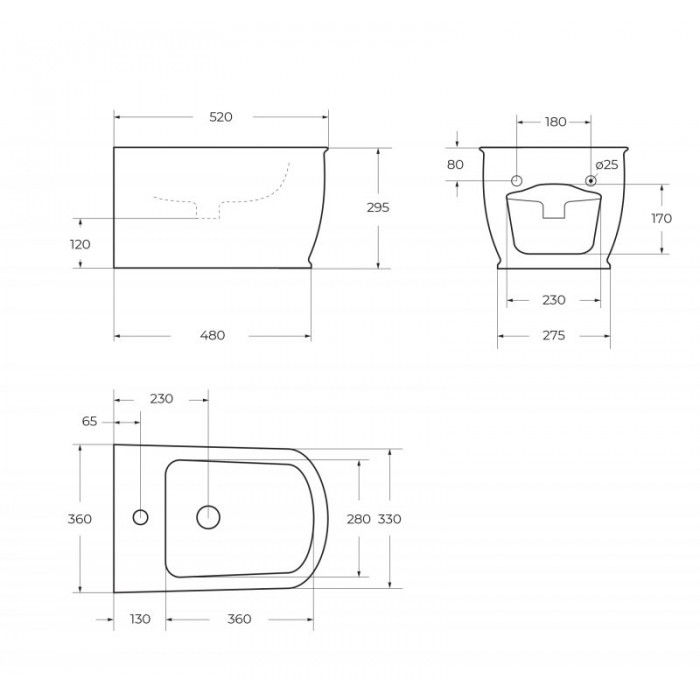 Биде подвесное BelBagno Prado BB10150BH