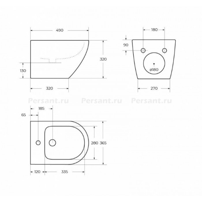 Биде подвесное BelBagno Sfera-R BB046BH