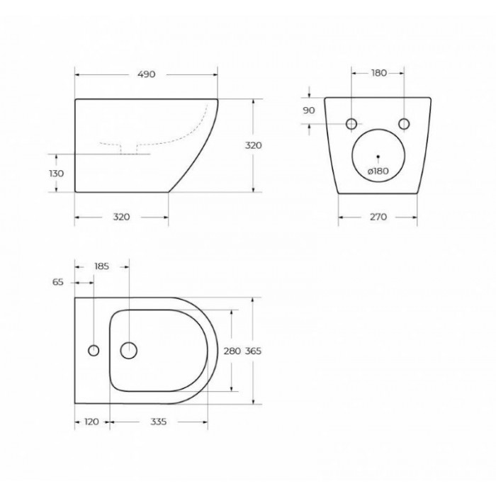 Биде подвесное BelBagno Sfera-R BB046BH