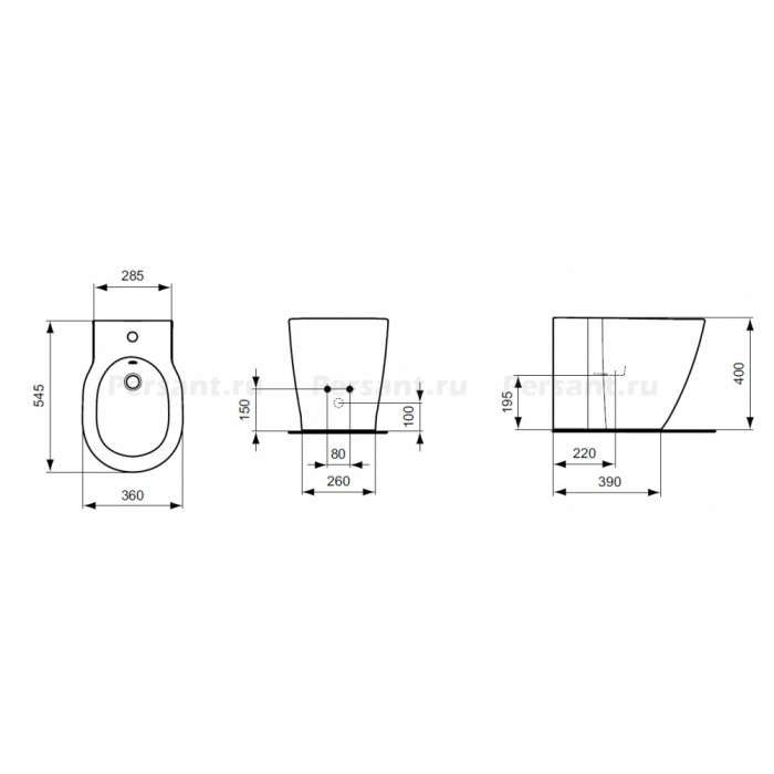Биде напольное Ideal Standard Connect Air E799501