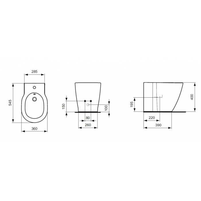 Биде напольное Ideal Standard Connect Air E799501