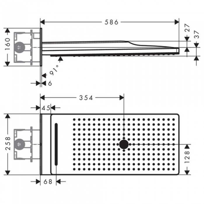Верхний душ Hansgrohe Rainmaker Select 580 3jet 24001400 хром