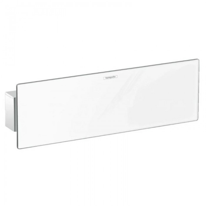 Держатель для душа Hansgrohe FixFit Porter с полкой 26456400 белое стекло/хром