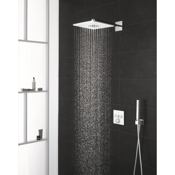 Верхний душ GROHE Rainshower 310 SmartActive Cube 26479LS0 белый глянец/хром