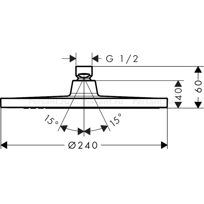 Верхний душ Hansgrohe Crometta 240 1jet 26723000 хром