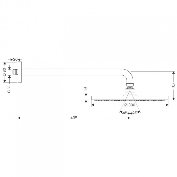 Верхний душ Hansgrohe Raindance Air S 300 1jet 27492000 хром