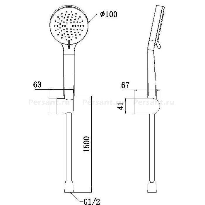 Душевой гарнитур Allen Brau Eclipse черный матовый 5.E1005-31