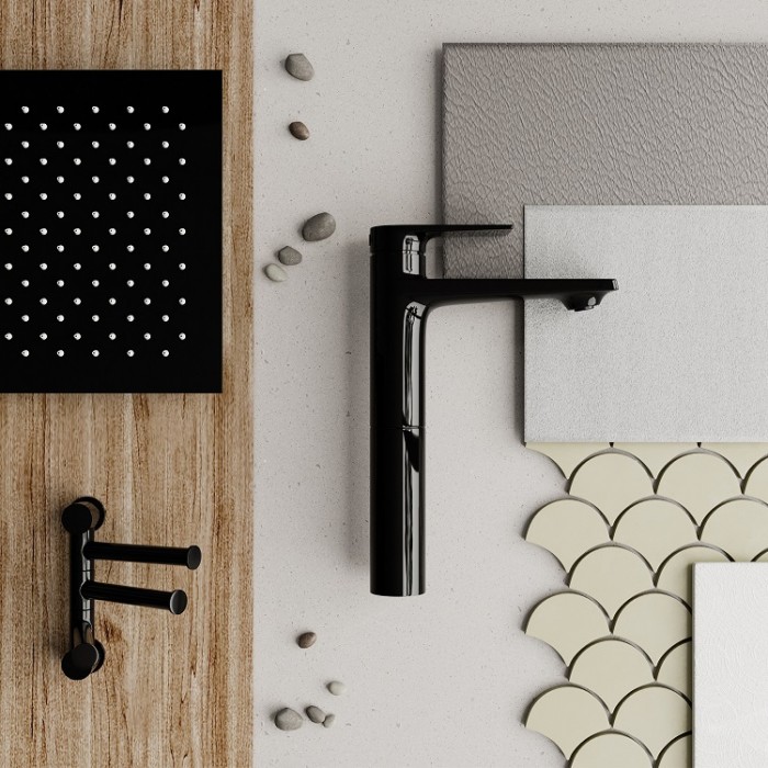 Верхний душ WasserKRAFT A199 черный глянец