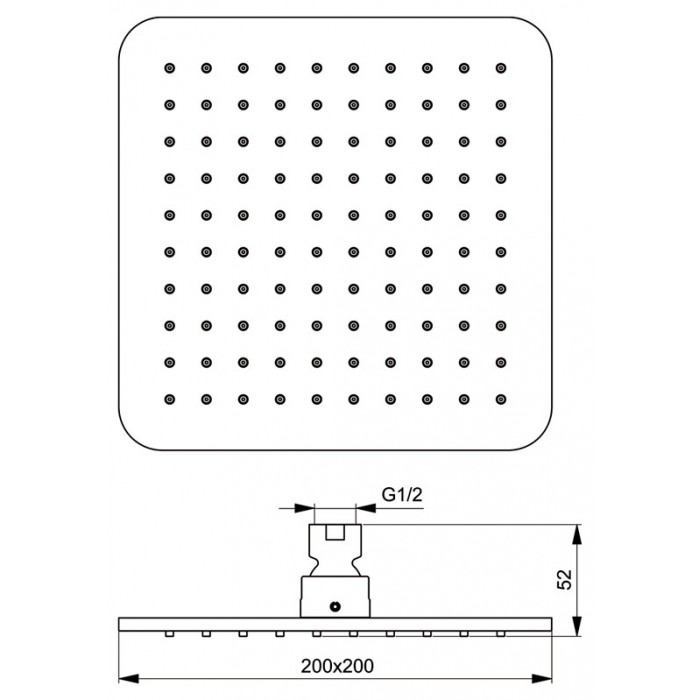Верхний душ Ideal Standard Idealrain Cube M1 B0024AA