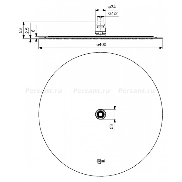 Верхний душ Ideal Standard IdealRain lux B0386MY хром