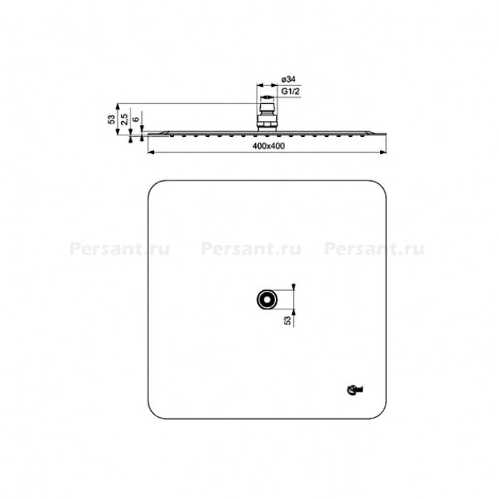 Верхний душ Ideal Standard IdealRain lux B0389MY хром