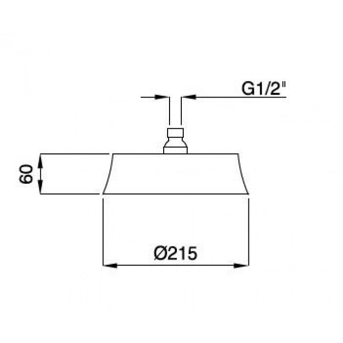 Верхний душ Cezares MARGOT 21 см CZR-SP5-22-BLC белый глянцевый