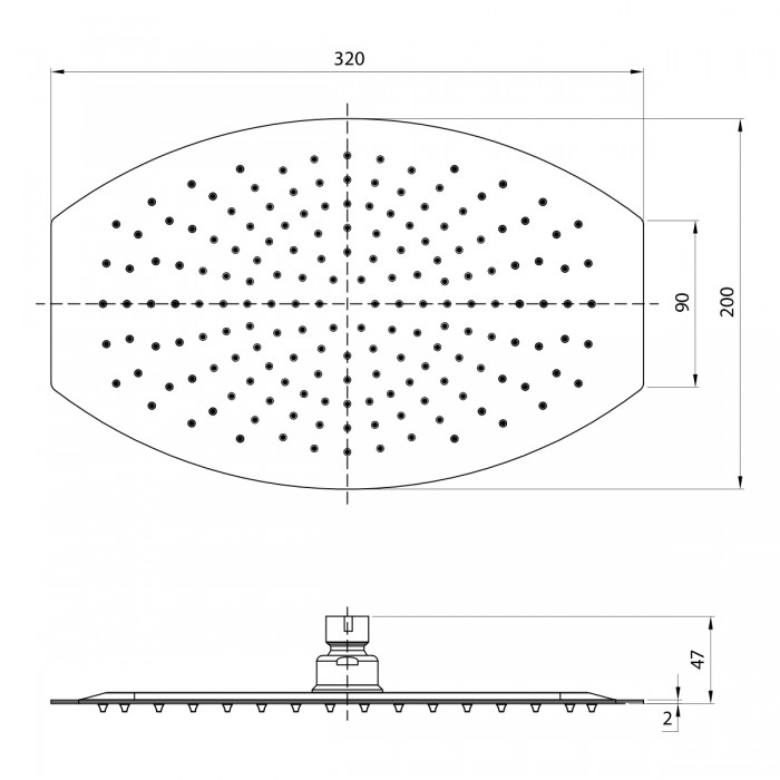 Верхний душ Lemark LM9485S хром