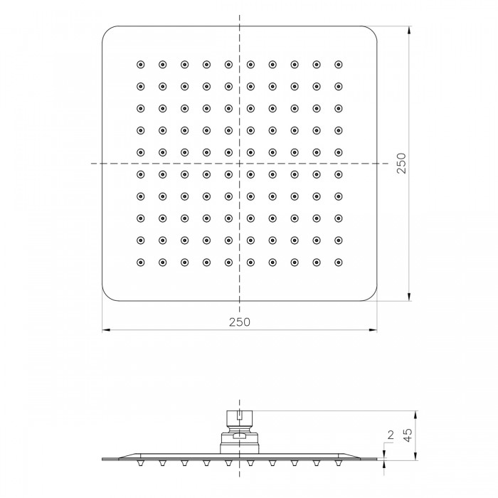 Верхний душ Lemark LM9487S хром