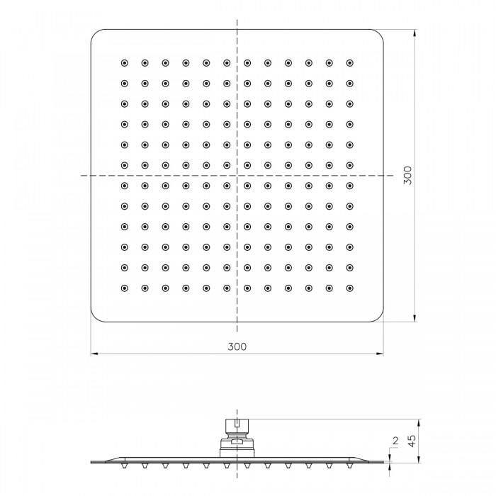 Верхний душ Lemark LM9488S хром