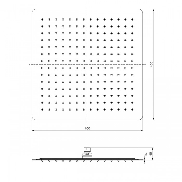 Верхний душ Lemark LM9489S хром