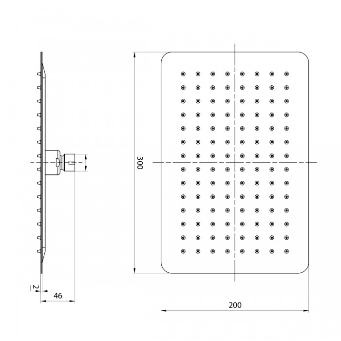 Верхний душ Lemark LM9490S хром