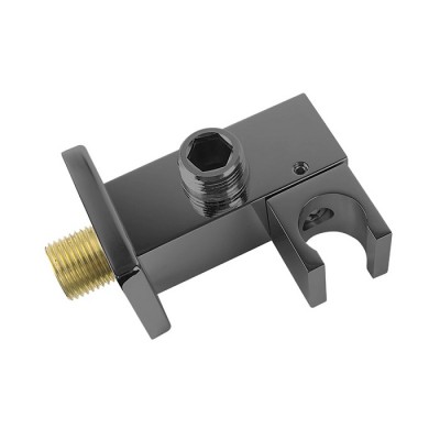 Подключение для шланга Vincea VSC-41GM с поворотным держателем душа, вороненая сталь