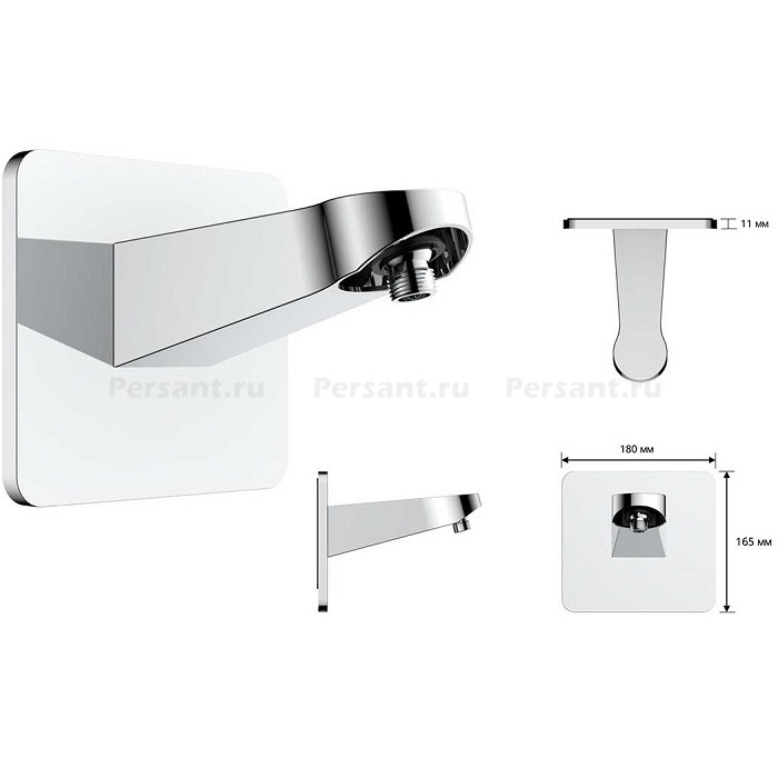 Верхний душ Vincea Inspire VSHD-3I3CMB 30 см, черный