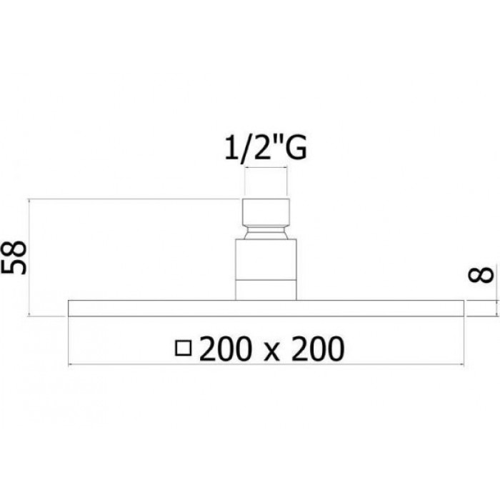 Верхний душ Paffoni Syncro ZSOF075NO/ZSOF063NO черный матовый