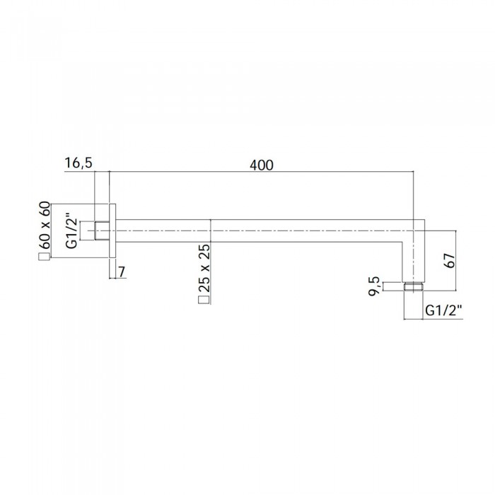 Верхний душ Paffoni Syncro ZSOF075NO/ZSOF063NO черный матовый